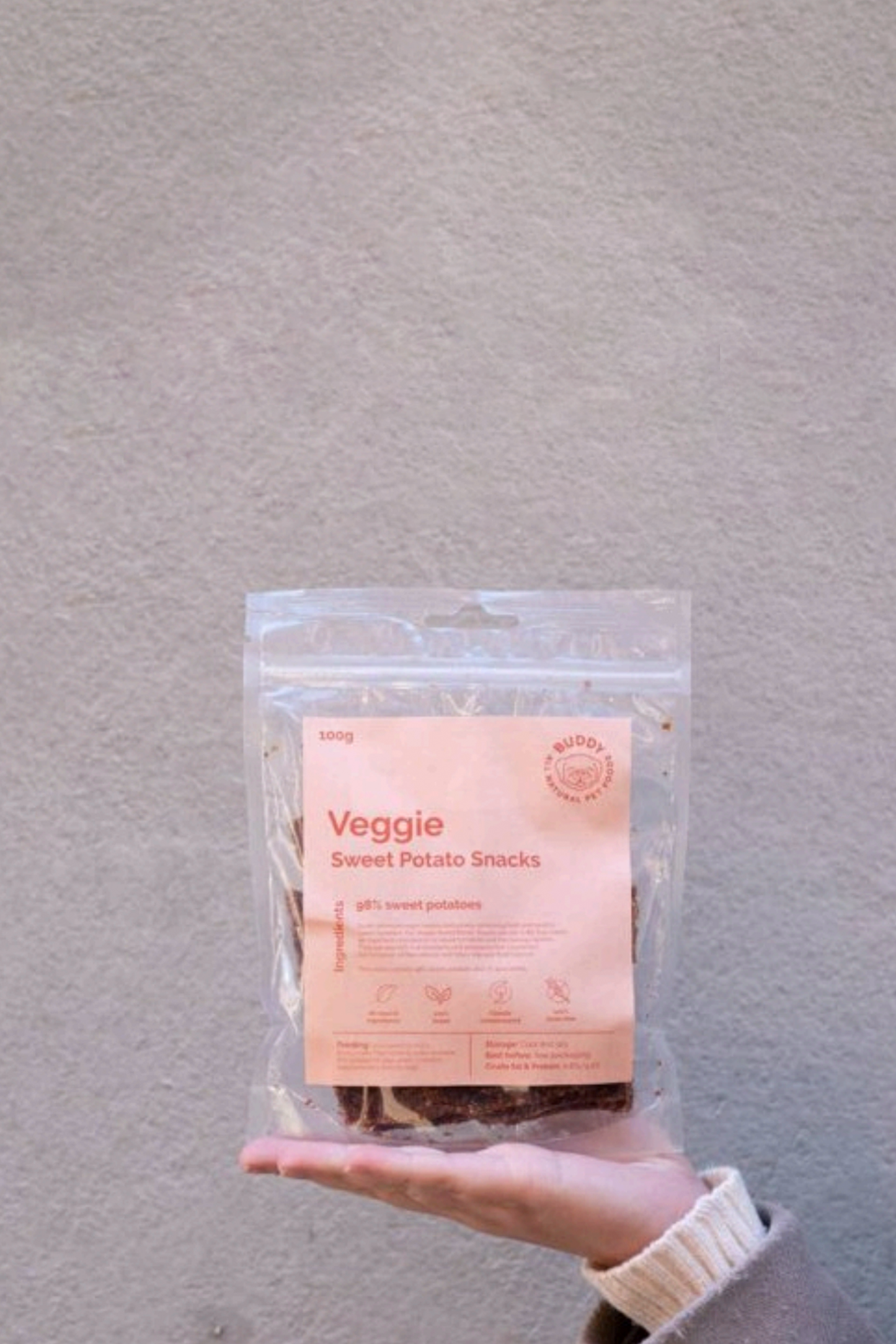 Veganistische Kauwsnacks voor honden (VEGAN – zoete aardappel – 100 gram)