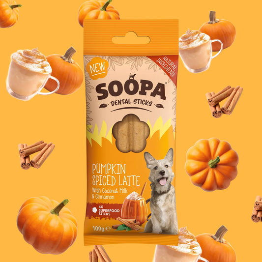 Pumpkin spiced latte dental sticks